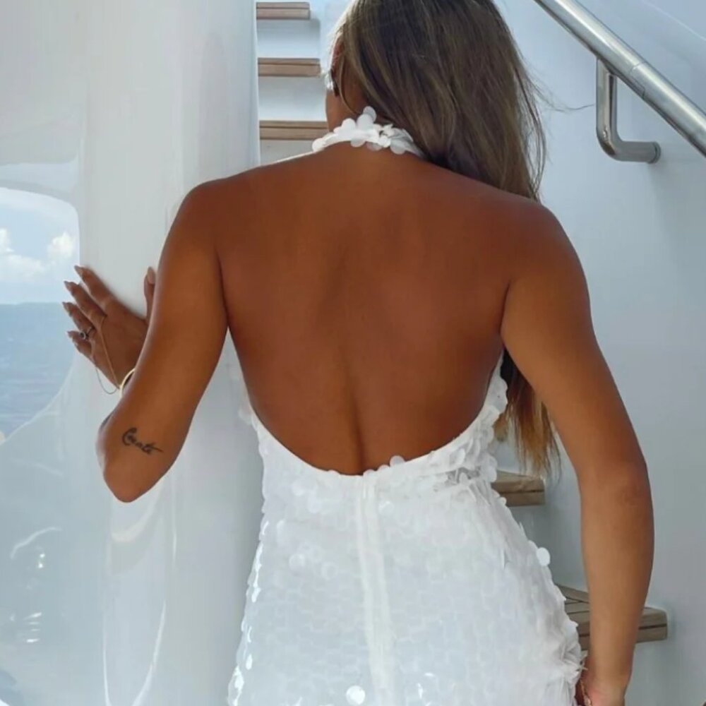 12th Tribe Vera White Payette Mini Dress - NWT - Picture 3 of 3